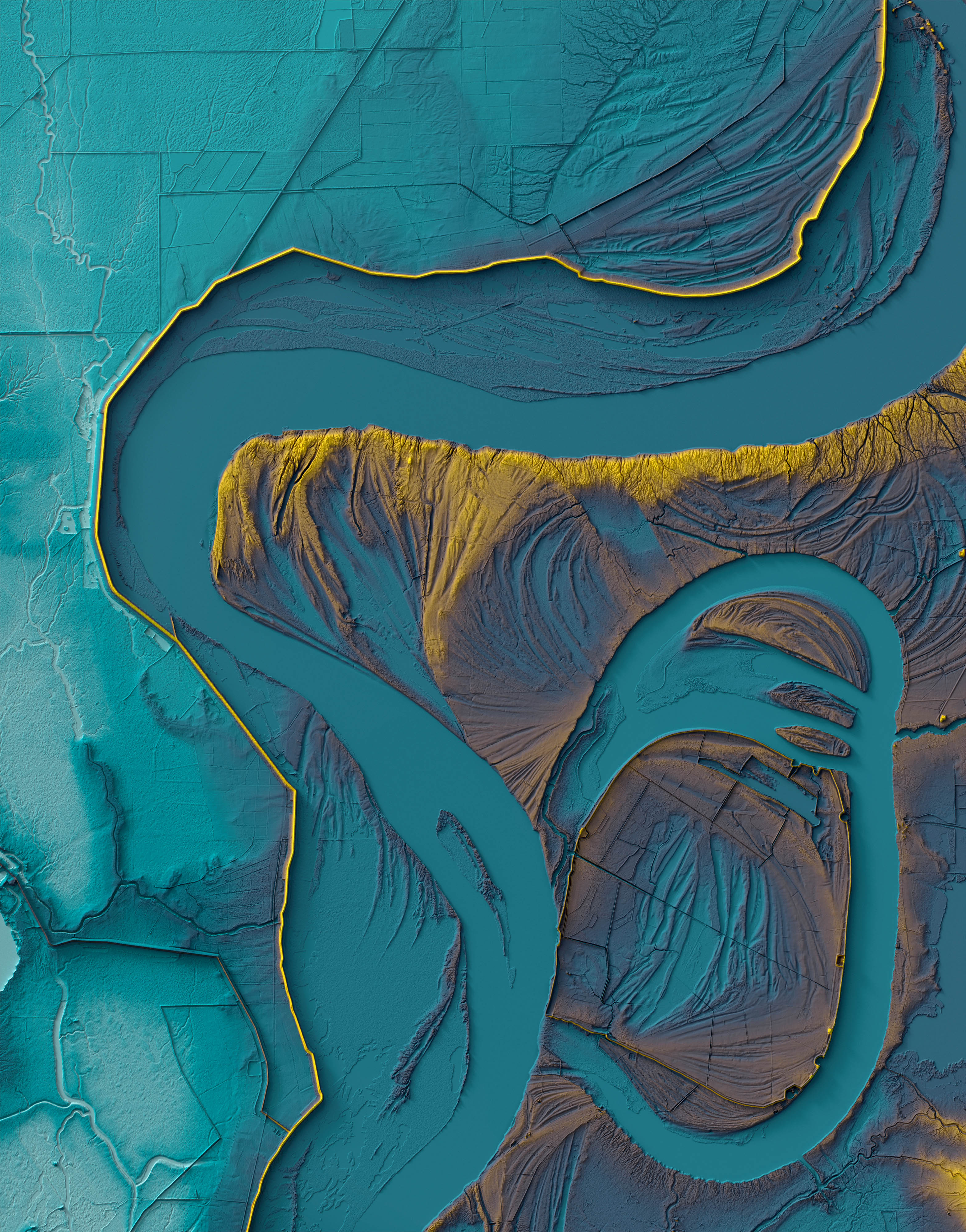 A lidar image of the Mississippi